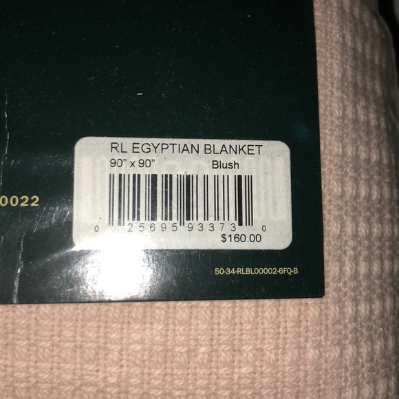 NEW ralph lauren bed blanket full/queen blush pink - Picture 3 of 5